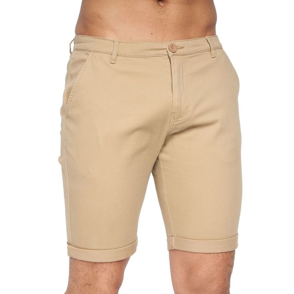 Crosshatch Mens Sinwood Chino Shorts / Sand